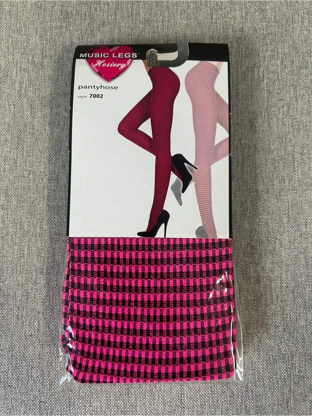 Music Legs Black & Hot Pink Striped Tights